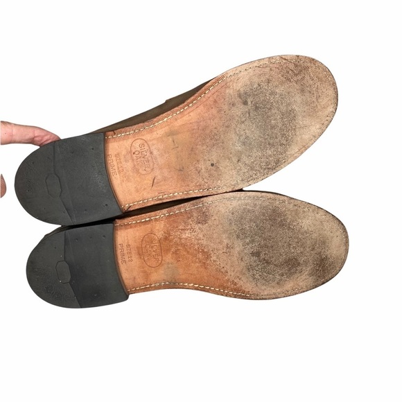 Frye Two Tone Brown Nubuck/Leather Driving Loafers - Picture 10 of 12